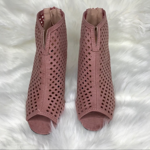 💥LAST PAIR SIZE 9💥MAUVE VEGAN SUEDE ANKLE BOOTS - Picture 5 of 8